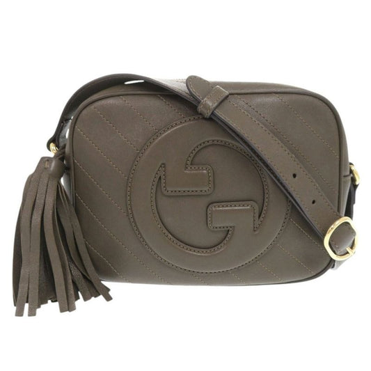 Gucci Blondi Leather Brown Shoulder Bag 0312