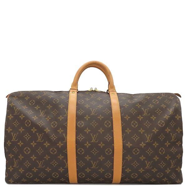 Louis Vuitton Boston Bag Keepall 55 Monogram Canvas Monogram Gold Hardware
