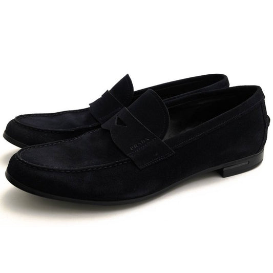 Prada Shoes Business Men Suede Leather Navy