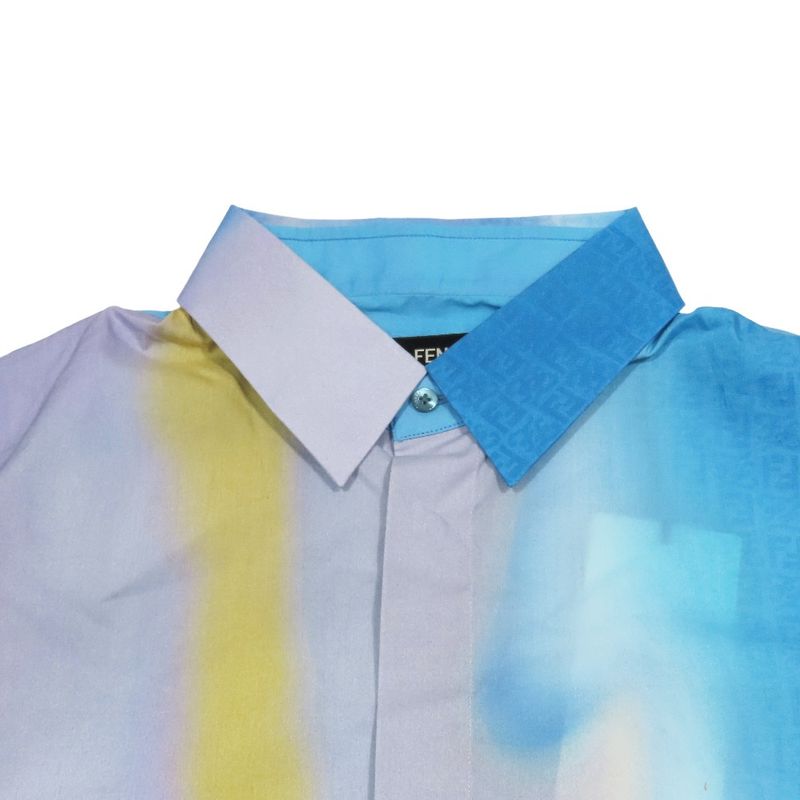 Unused 2021 Fendi Shirt Short Sleeve Total Logo Zucca Pattern Ff Carrigraffi