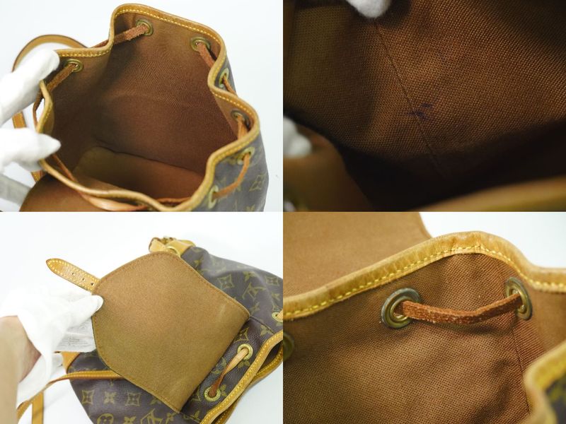 Authentic Louis Vuitton LV Mini Montsouris Monogram Backpack Sac Backpack Brown