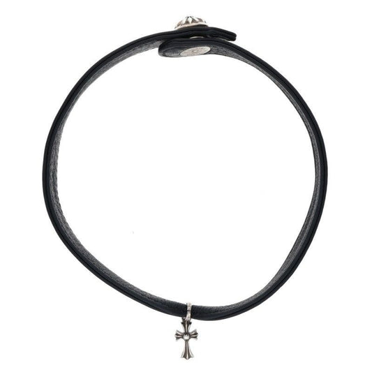 Chrome Hearts Baby Leather Choker with Fat Necklace