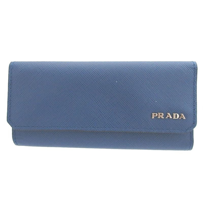 Prada 2 M0223 Saffiano Leather Blue 6-Ring Key Case 1310