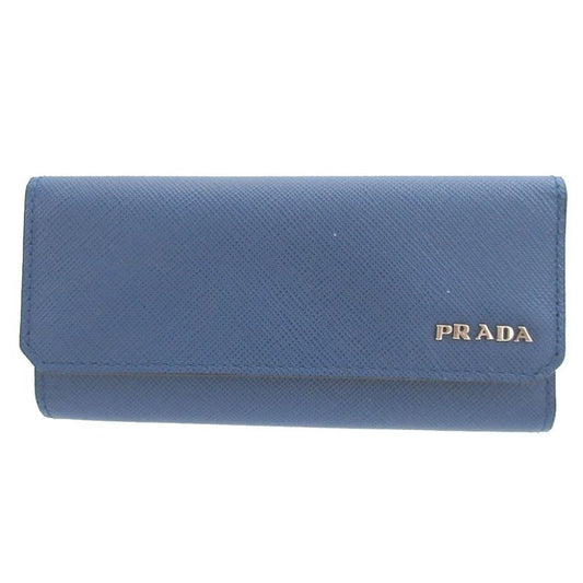 Prada 2 M0223 Saffiano Leather Blue 6-Ring Key Case 1310