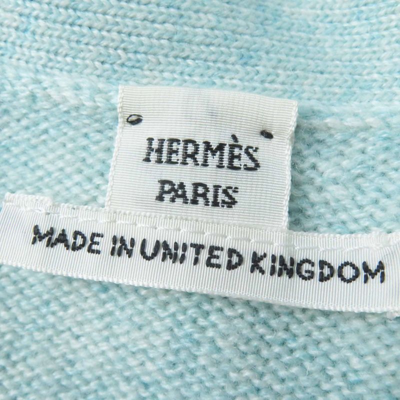 Hermes 2021 100% Cashmere Long Length Knitted Cardigan With Serie Buttons