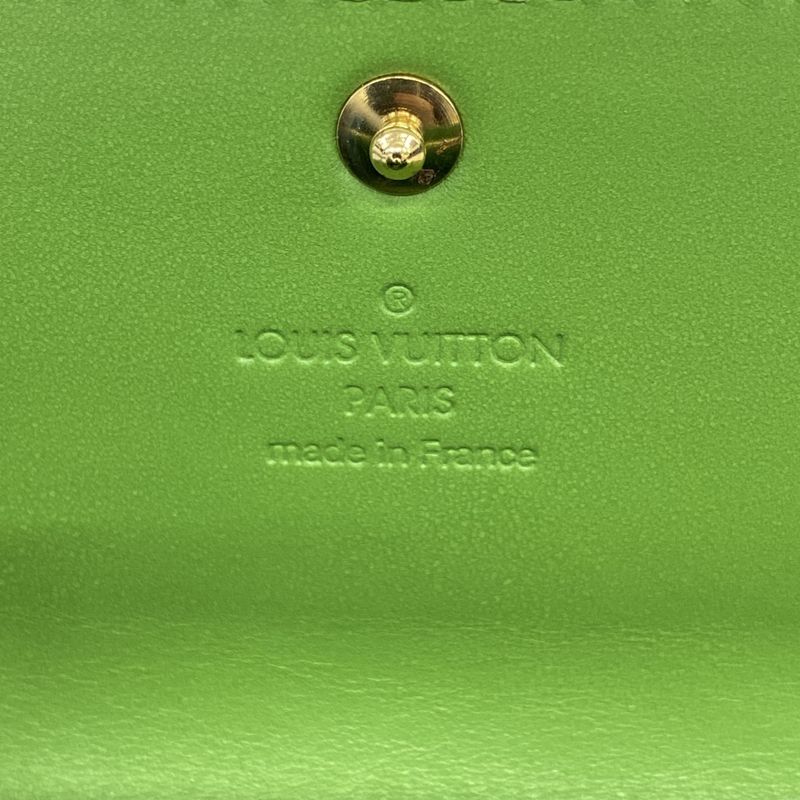 Louis Vuitton Vernis Portefeuille Sarah M93635 Vert Toninic Cles Dies