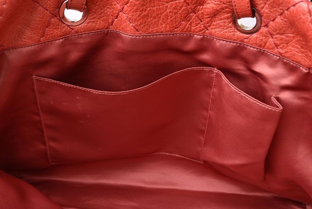 Chanel Shoulder Bag Tote Bag Chanel Quilted Leather Dark Pink Silver