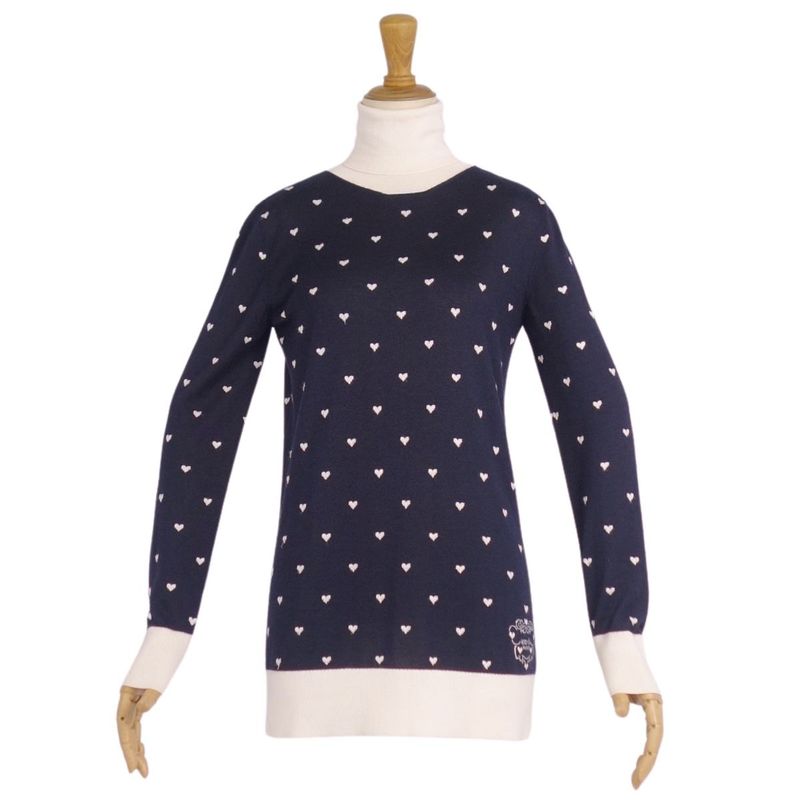 Hermes Knit Sweater High Neck All-over Cashmere Cot