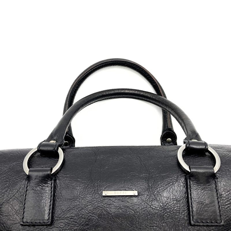 Gucci 113009 Handbag Mini Boston Leather Black Women Men Fashion
