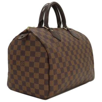 Louis Vuitton Handbag Speedy 30 Damier Canvas Damier Ebene Gold Hardware Brown