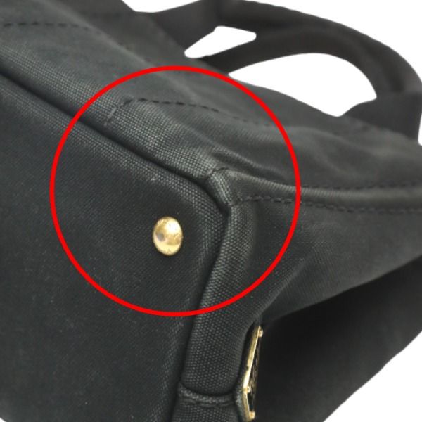 Prada 1 Bg439 Tote Bag Canapa Mini Black