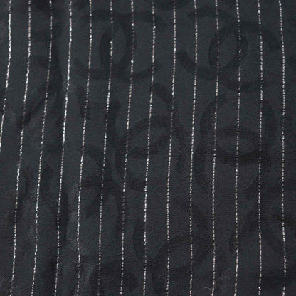 CHANEL 23P P74411 Silk Coco All Over Pattern And Stripes Cache-coeur Short