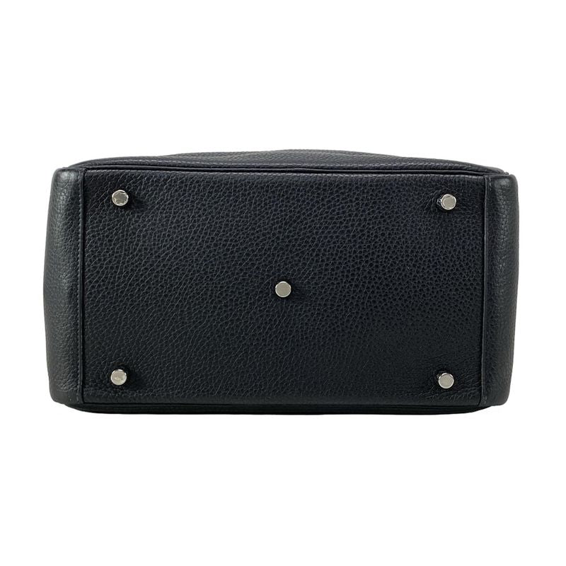 Hermes Shoulder Bag Lindy 30 Black Silver Hardware