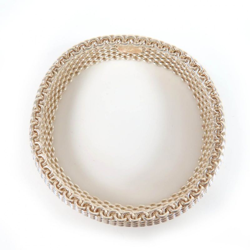 Tiffany & Co Somerset Bangle 925 Bracelet Silver With Box And Storage Bag