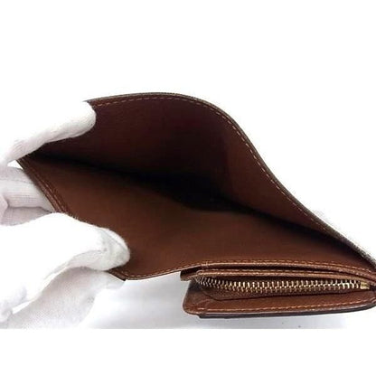 Louis Vuitton Bifold Wallet Porte-Monnaie Viennois Tresor Brown Monogram Gold — view 4