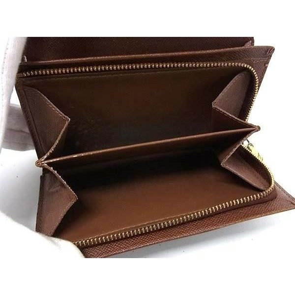 Louis Vuitton Bifold Wallet Porte-Monnaie Viennois Tresor Brown Monogram Gold — view 5