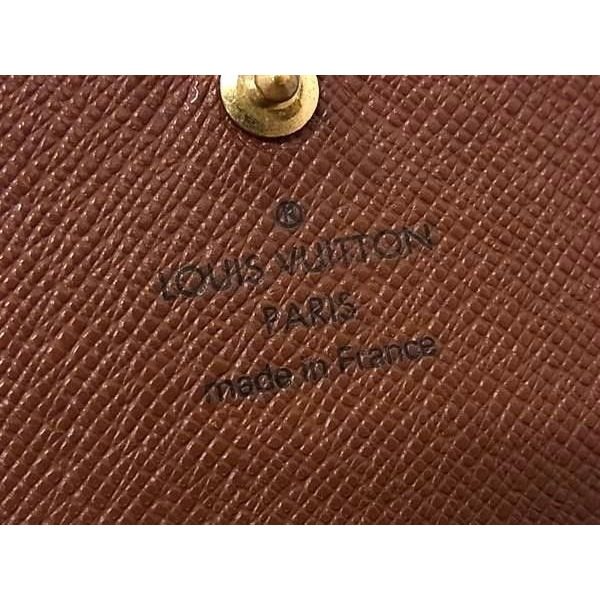 Louis Vuitton Bifold Wallet Porte-Monnaie Viennois Tresor Brown Monogram Gold — view 6