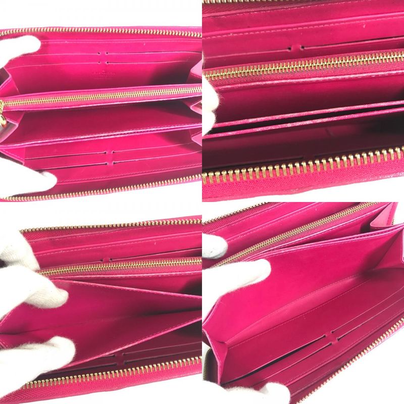 Louis Vuitton Long Zippy Wallet M90019 Patent Leather Rose Andian Pink