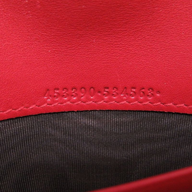 Gucci 453390 GG Embossed Leather Red Bifold Wallet 0076 Gucci