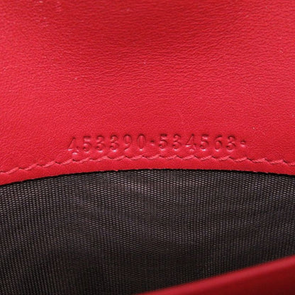 Gucci 453390 GG Embossed Leather Red Bifold Wallet 0076 Gucci