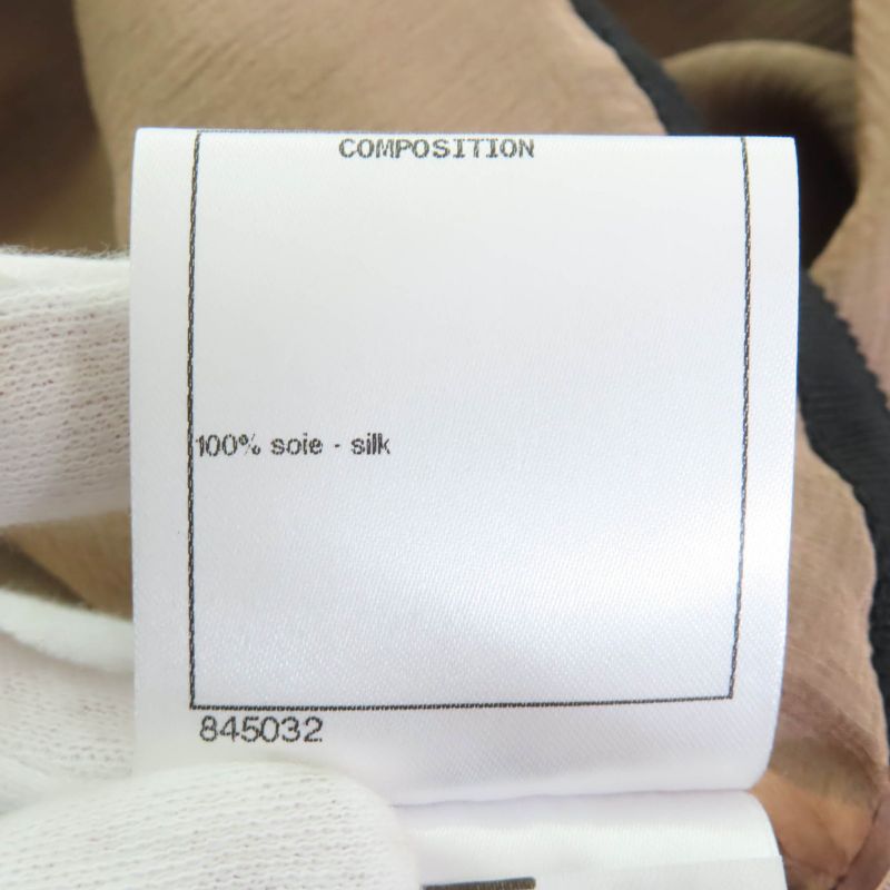 CHANEL P70007 100% Silk With Coco Hardware Side Ribbon Knee-length Chiffon