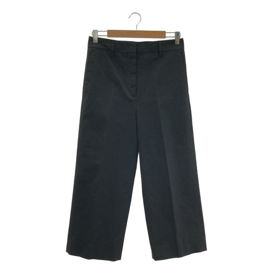 Prada Cotton Wide Slacks Pants 36 Black