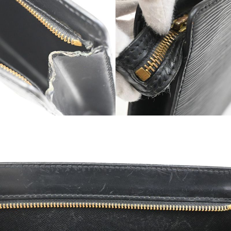 Louis Vuitton Pochette Homme Clutch Bag Epi Black 05kb044