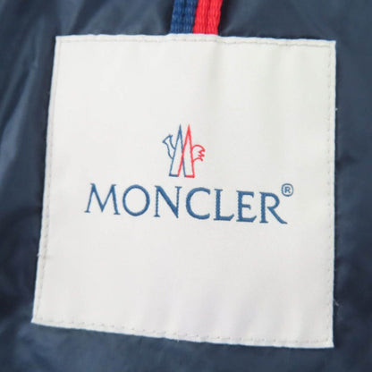 Moncler Hermine Logo Patch Hooded Down Coat Navy 00 Hanger Garment — view 9
