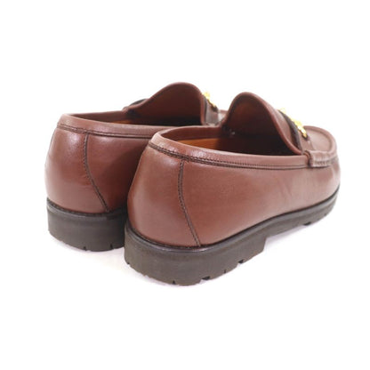 Gucci 101 6105 Horsebit Leather Loafer Shoes Brown Gold Hardware 6 With Box And