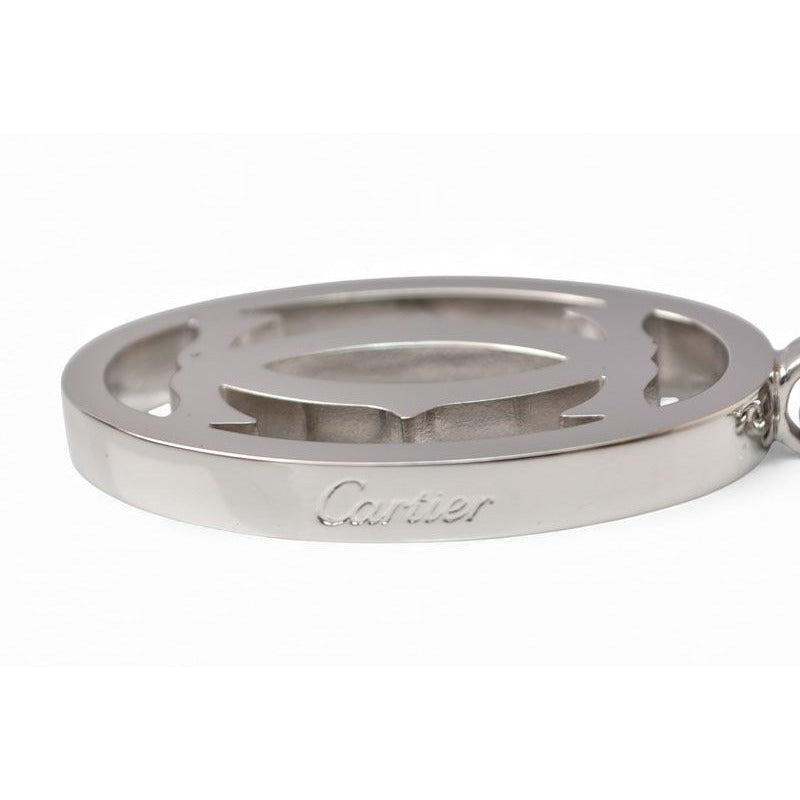 Cartier Key Holder Charm 2 C Motif Silver — view 3