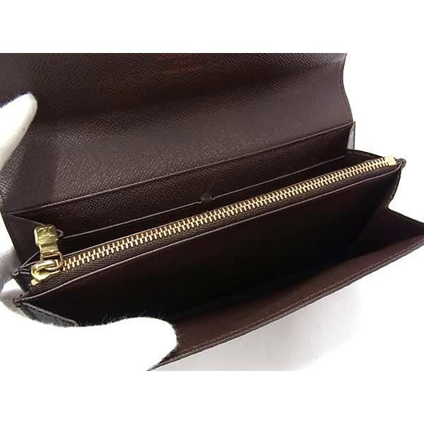 Louis Vuitton Wallet Damier Pochette Porte Monet Cles Di Ebne Leather — view 5