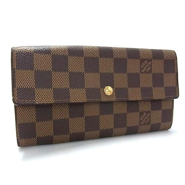 Louis Vuitton Wallet Damier Pochette Porte Monet Cles Di Ebne Leather
