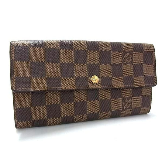 Louis Vuitton Wallet Damier Pochette Porte Monet Cles Di Ebne Leather