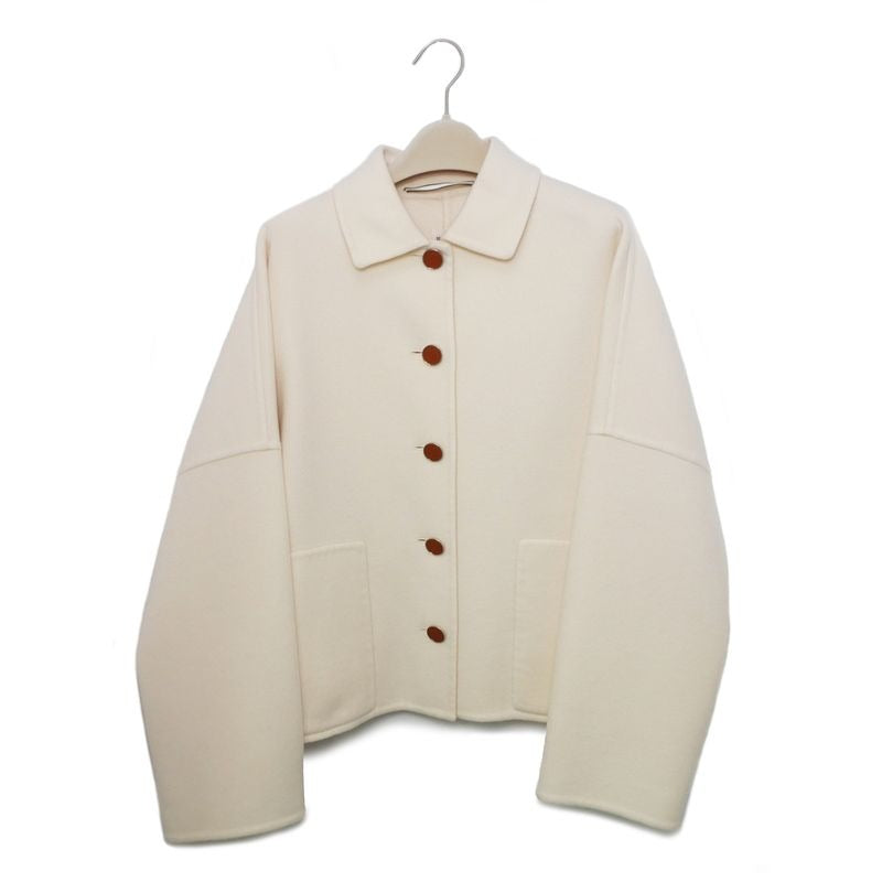 Hermes Serie Button Short Coat 3 H0102 da 40 off White Jacket Cashmere