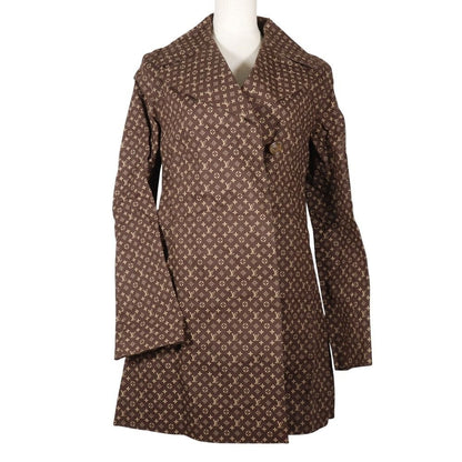 Louis Vuitton Monogram Cotton Brown Trench Coat