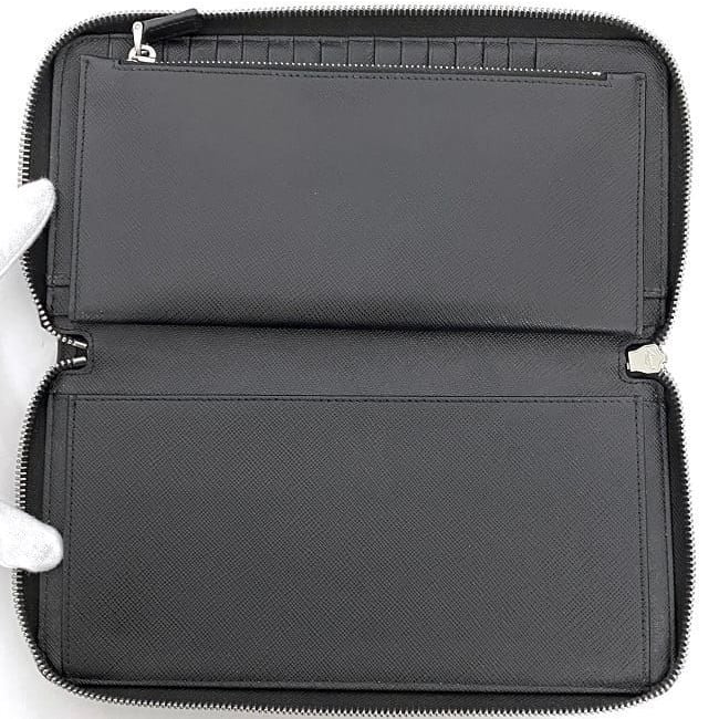 Prada Round Zipper Long Wallet Document Case