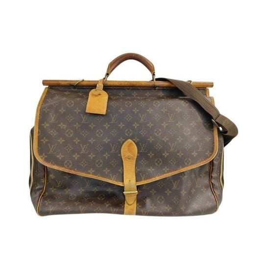 Louis Vuitton Travel Bag Monogram Sac Chasse Brown Leather