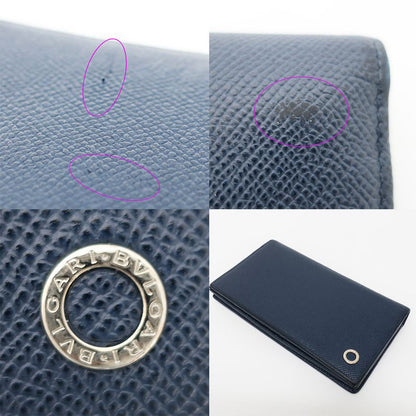 Bulgari Long Wallet BB MAN Wallet Bifold Bvlgari Man Navy-silver-hardw