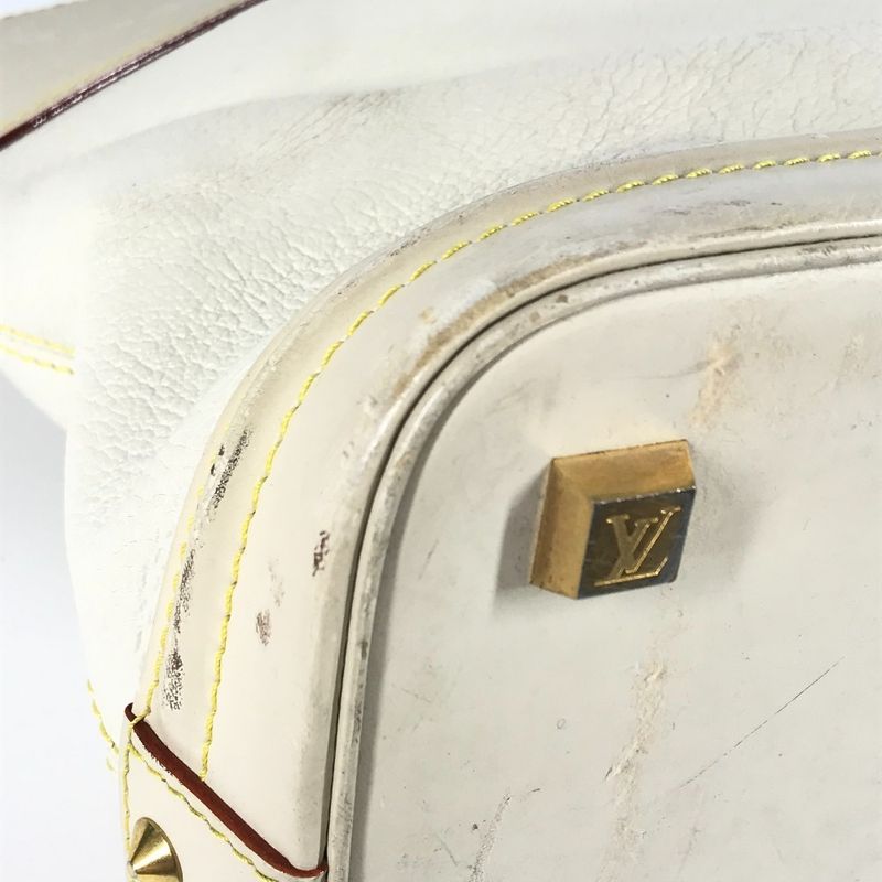 Louis Vuitton Handbag Lockit MM Lockit MM M91874 Suhari Leather Bronze White