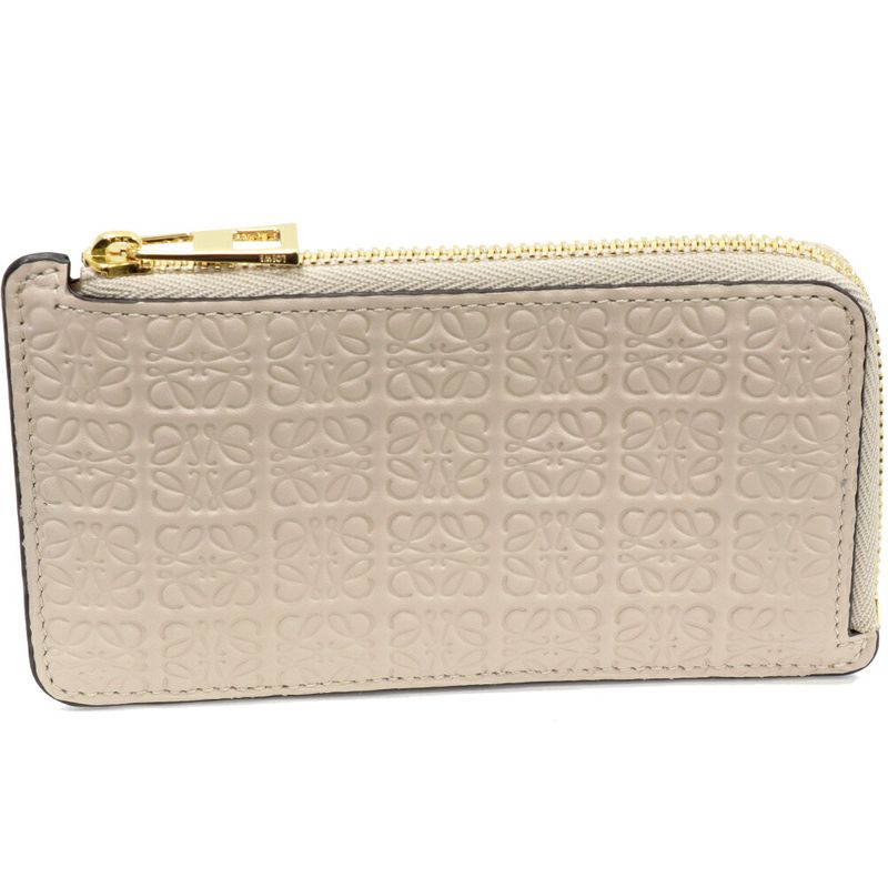 Loewe Coin Case With Card Case L-shape Zipper Fragment Case Anagram Repeat Coin