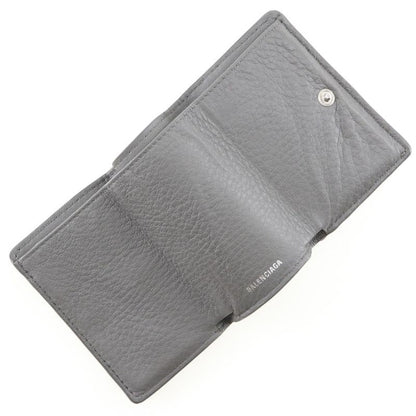 Balenciaga Paper Wallet Calf Unisex Trifold Wallet