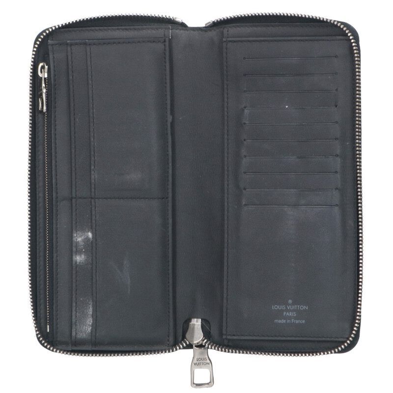 Louis Vuitton M81775 Zippy Wallet Vertical Monogram Cowhide Leather Wallet Men's