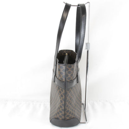 Celine Macadam Pattern Dm00/2 Tote Bag Pvc/leather Brown Basic Chic