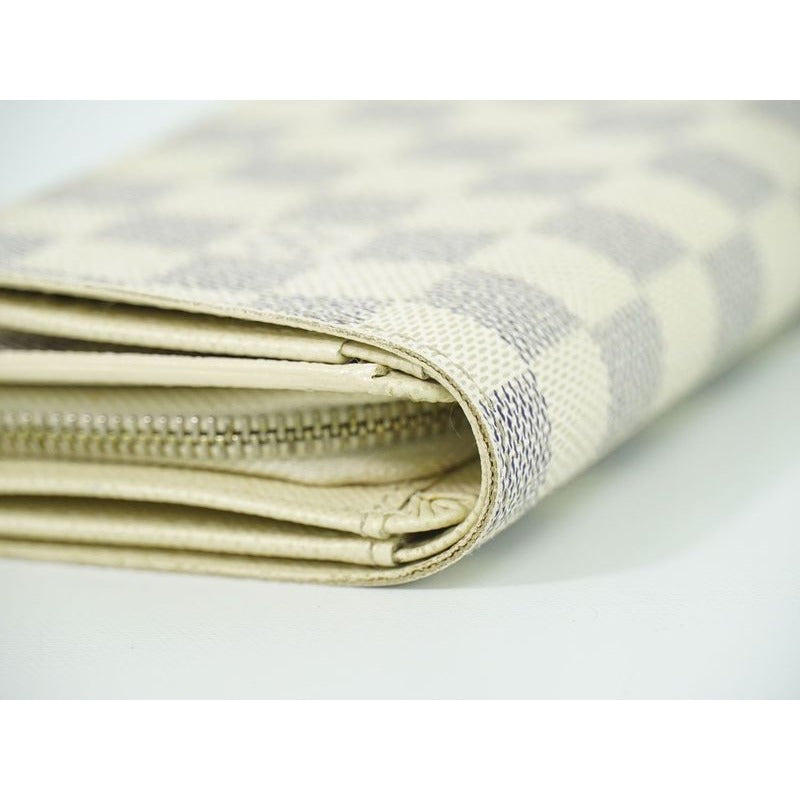 Louis Vuitton Portefeuille Tresor Damier Azur Fold Wallet White — view 6