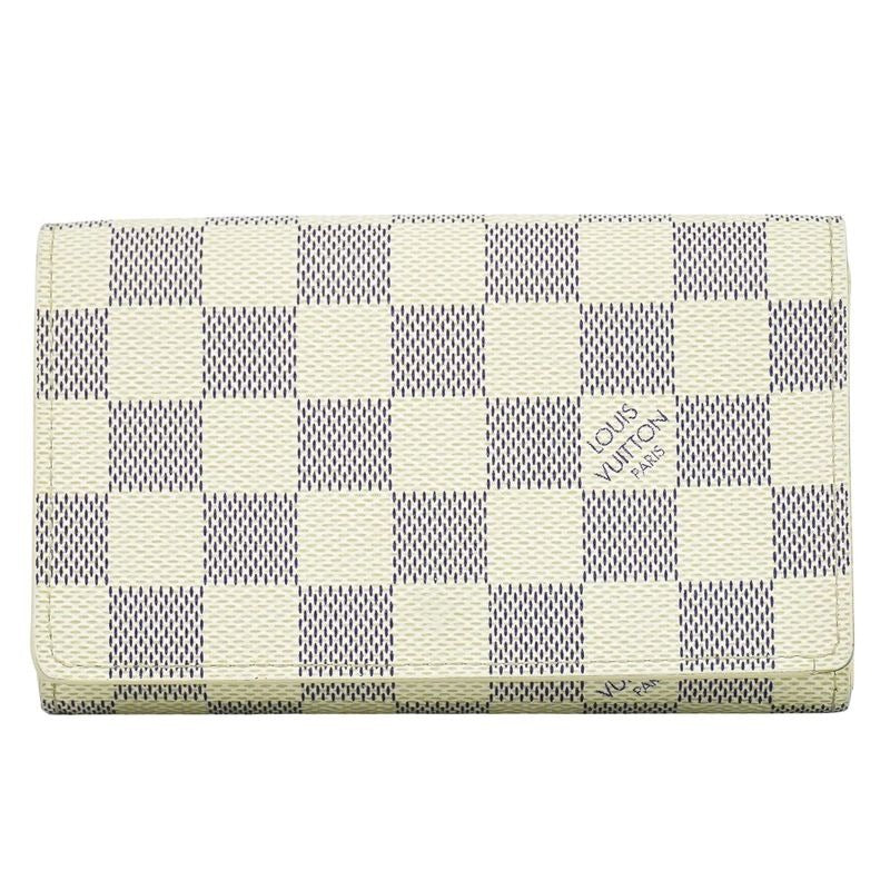 Louis Vuitton Portefeuille Tresor Damier Azur Fold Wallet White