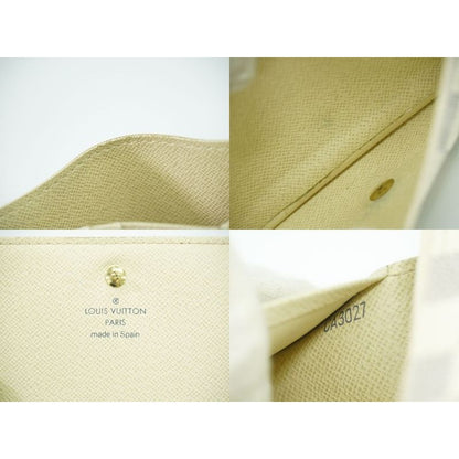 Louis Vuitton Portefeuille Tresor Damier Azur Fold Wallet White — view 9
