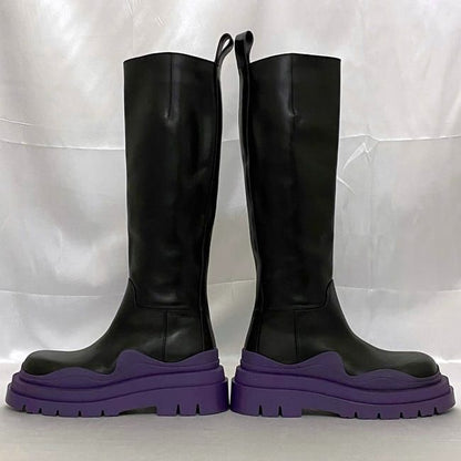 Bottega Veneta Long Boots Ec21731 Black Purple 37