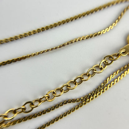 Dior Necklace Pendant Logo Gold Vintage — view 11