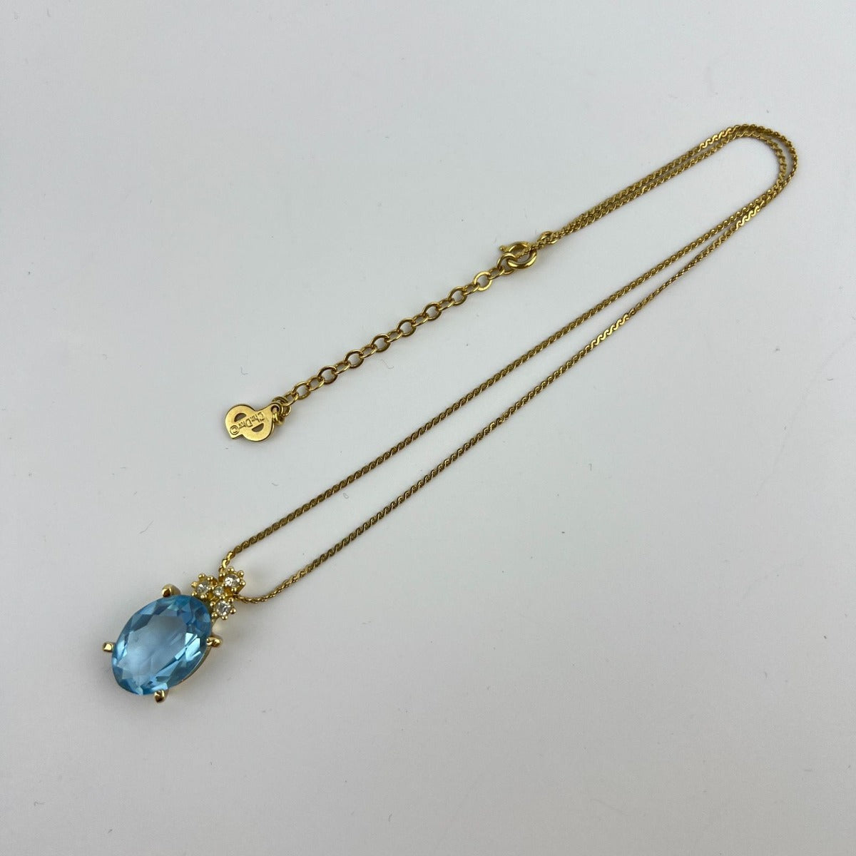 Dior Necklace Pendant Logo Gold Vintage — view 3