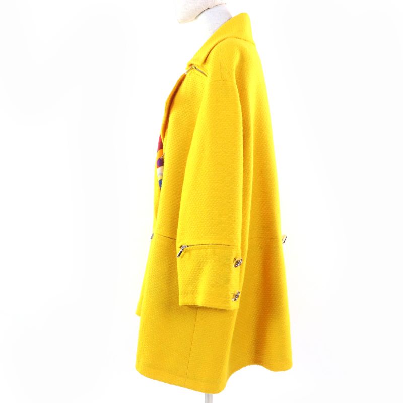 CHANEL P50353w05578 100% Wool Full Logo Lining Crystal Buttons Tweed Coat